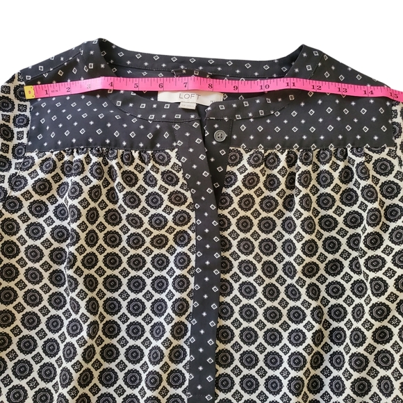 Floral Medallion Petite Medium Mixed Media Longsleeve Popover Belted Tunic Dress - Picture 5 of 9